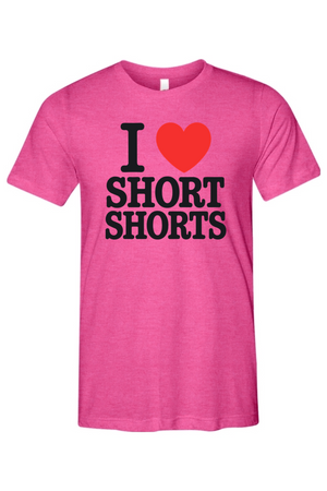 I LOVE SHORT SHORTS Unisex Triblend Tee