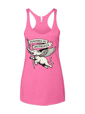 Powered by Ibuprofen Women's Racerback Tank