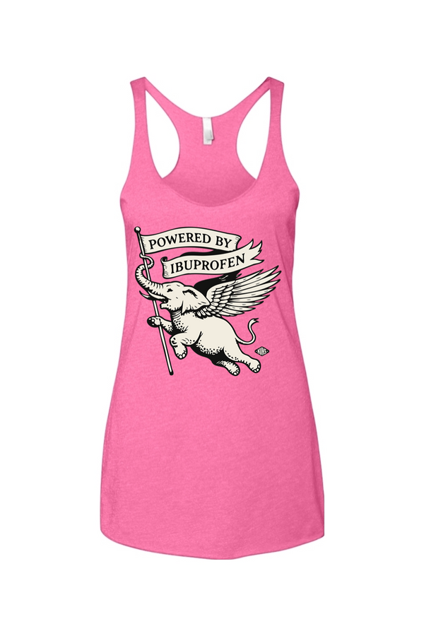 Powered by Ibuprofen Women's Racerback Tank