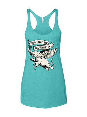 Powered by Ibuprofen Women's Racerback Tank