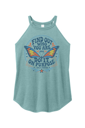 Find Out Who You Are Muscle Tee – Dolly Parton Quote Women's Halter Tank