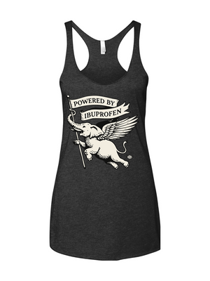 Powered by Ibuprofen Women's Racerback Tank