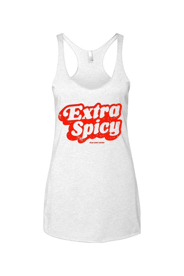 Extra Spicy Women's Triblend Racerback Tank