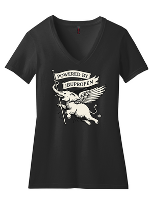 Powered by Ibuprofen Women’s V-Neck Tee