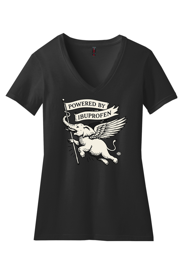 Powered by Ibuprofen Women’s V-Neck Tee