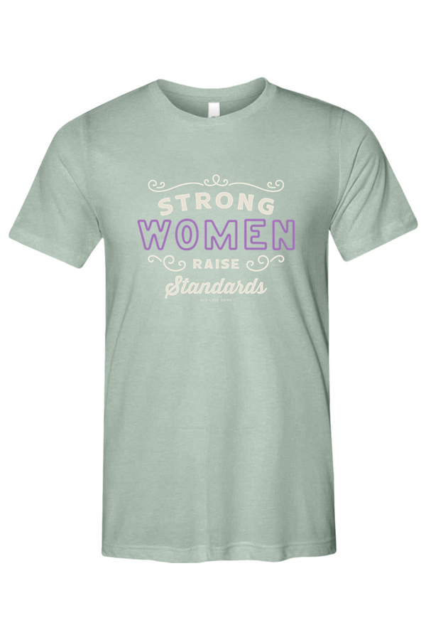 Mint green t-shirt with motivational quote on a white background