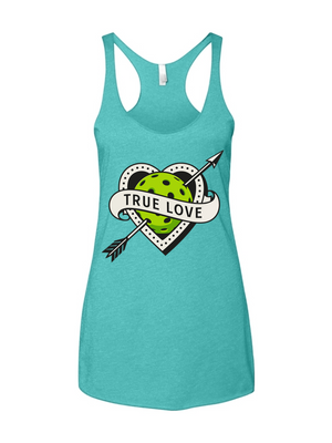 Pickleball True Love Women's Triblend Racerback Tank