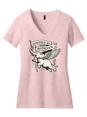 Powered by Ibuprofen Women’s V-Neck Tee