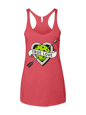 Pickleball True Love Women's Triblend Racerback Tank