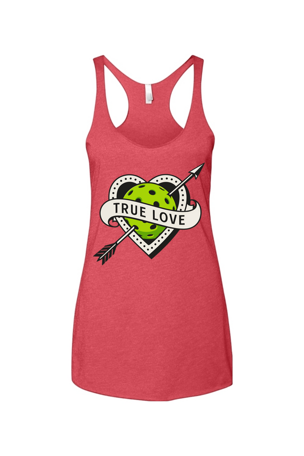 Pickleball True Love Women's Triblend Racerback Tank
