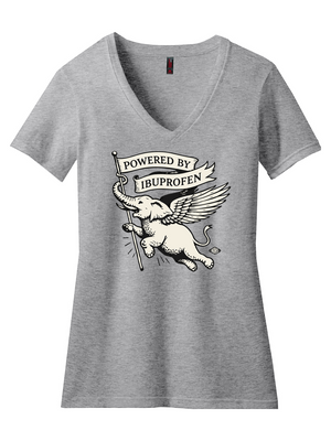 Powered by Ibuprofen Women’s V-Neck Tee