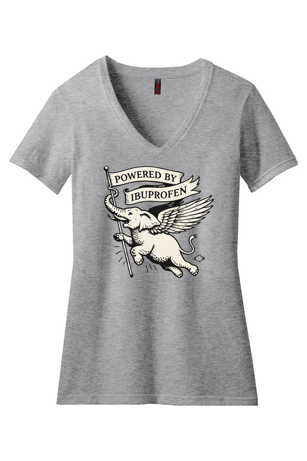 Powered by Ibuprofen Women’s V-Neck Tee