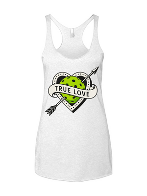 Pickleball True Love Women's Triblend Racerback Tank