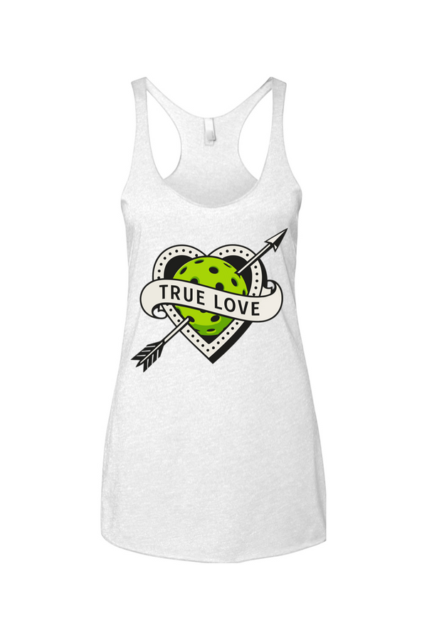 Pickleball True Love Women's Triblend Racerback Tank