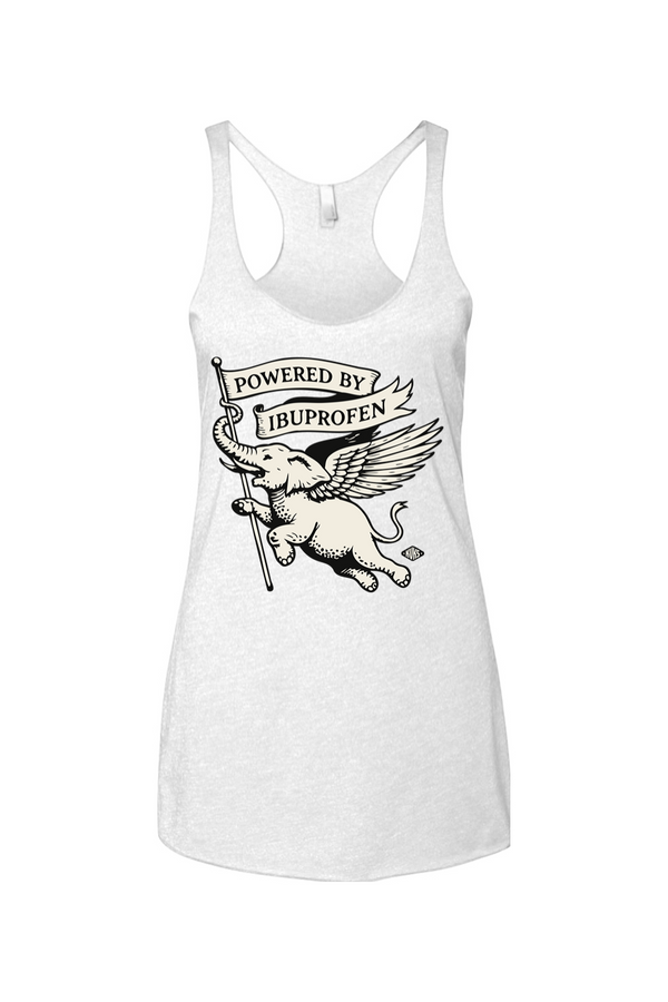 Powered by Ibuprofen Women's Racerback Tank