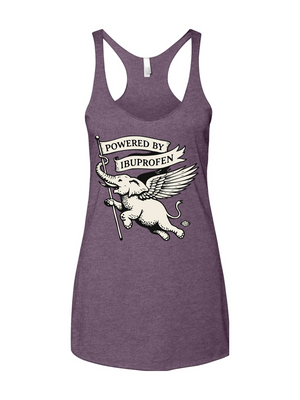 Powered by Ibuprofen Women's Racerback Tank