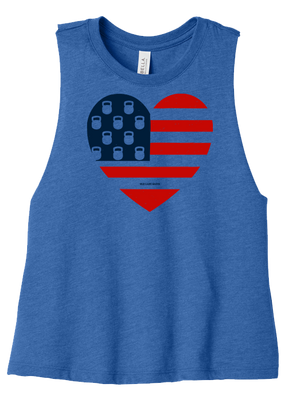 USA Kettlebell Heart Crop Tank