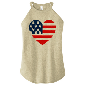 USA Kettlebell Heart Women Halter Tank