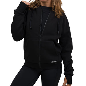 Fleece Zip Up | Black
