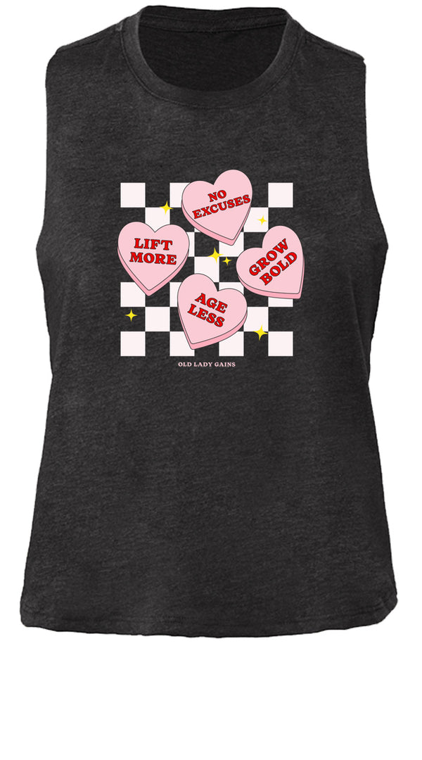 Candy Hearts Crop Tank