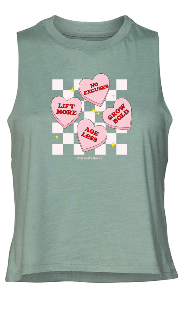 Candy Hearts Crop Tank