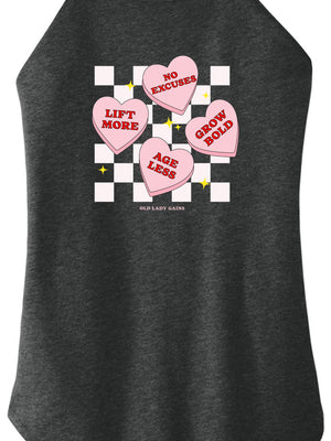 Candy Hearts Women Halter Tank