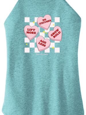 Candy Hearts Women Halter Tank