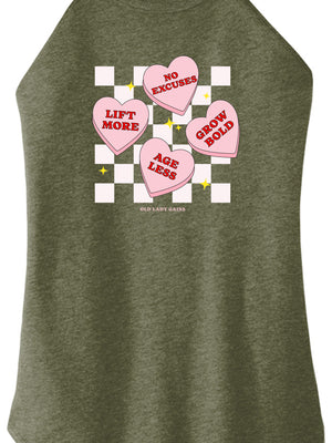Candy Hearts Women Halter Tank