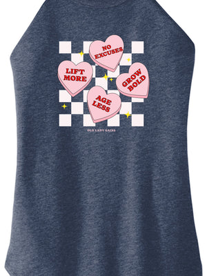 Candy Hearts Women Halter Tank