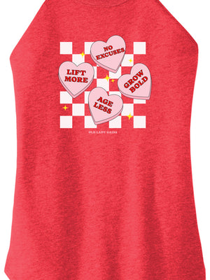 Candy Hearts Women Halter Tank