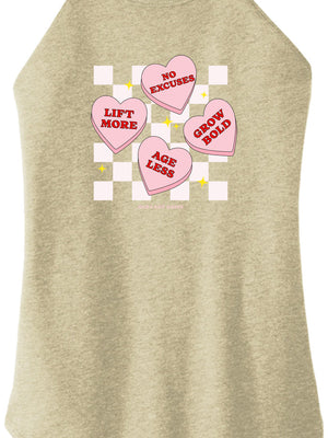 Candy Hearts Women Halter Tank