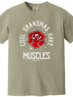Cool Grandmas Have Muscles 100% Cotton T-Shirt