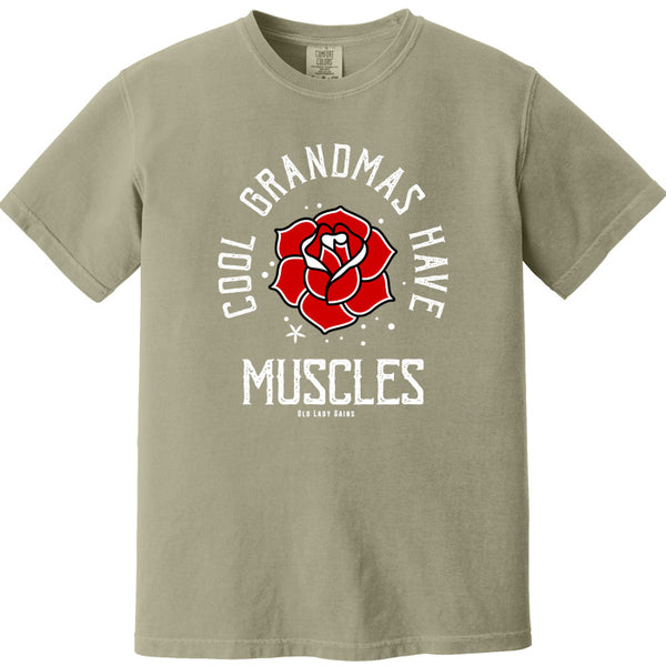 Cool Grandmas Have Muscles 100% Cotton T-Shirt