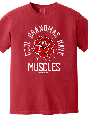 Cool Grandmas Have Muscles 100% Cotton T-Shirt