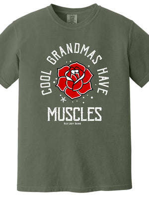 Cool Grandmas Have Muscles 100% Cotton T-Shirt