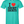 A teal heather short-sleeve t-shirt with a graphic print on the chest reading 'I' followed by a red heart and 'SHORT SHORTS' in bold black letters, shown on a plain white background.