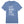 Front view of Lift More Age Less triblend unisex t-shirt by Old Lady Gains, soft athletic fit in blue.