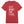 Front view of Lift More Age Less triblend unisex t-shirt by Old Lady Gains, soft athletic fit in red.