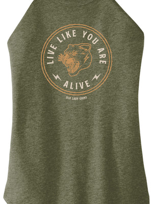 Live Like You Are Alive Halter Tank