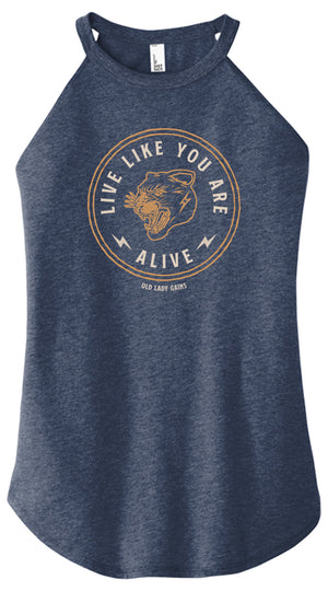 Live Like You Are Alive Halter Tank