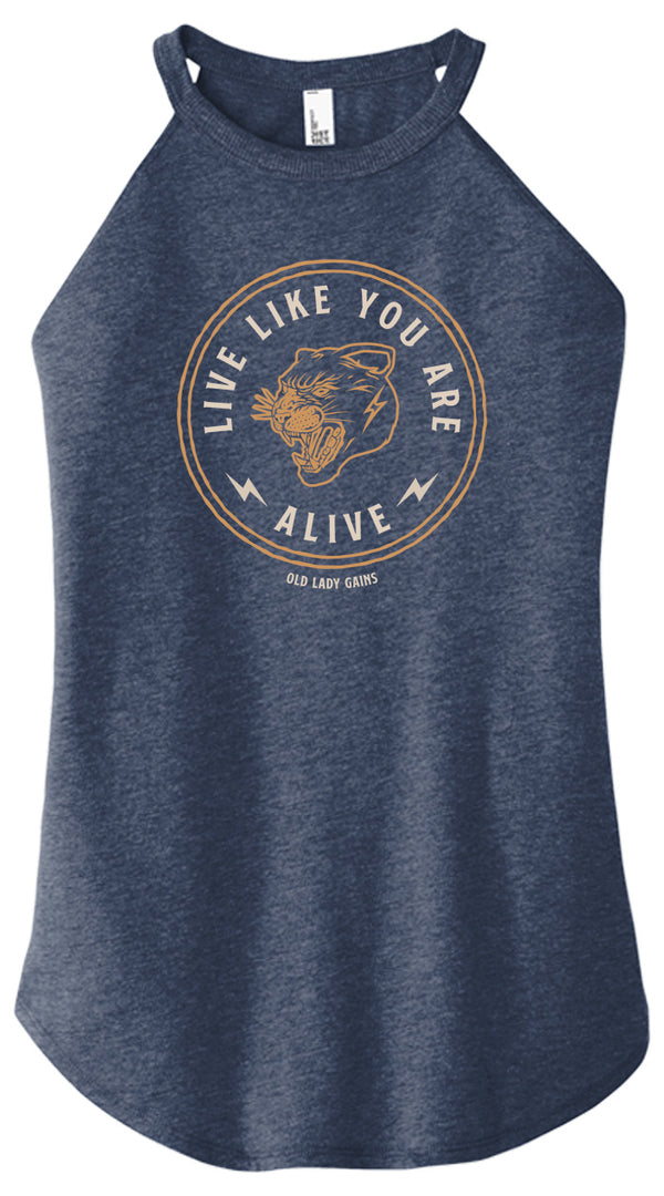 Live Like You Are Alive Halter Tank