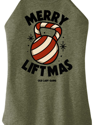 Merry Liftmas Women Halter Tank