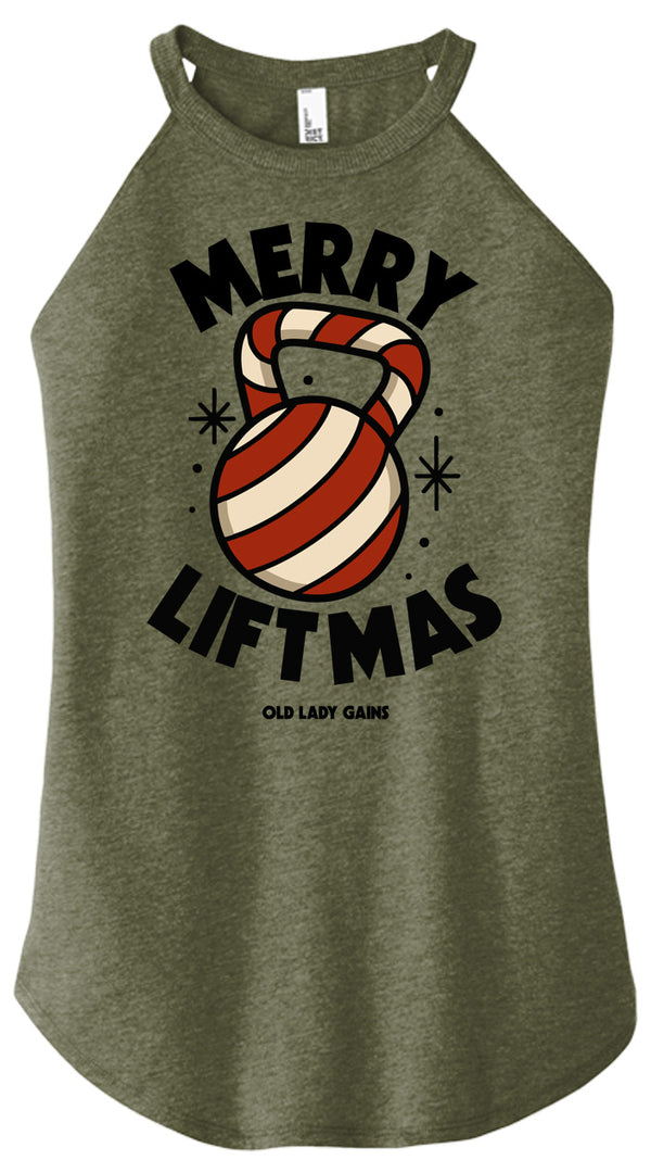 Merry Liftmas Women Halter Tank