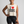 I Love Short Shorts women's sleeveless muscle tee in cream with retro black lettering and red heart graphic, workout apparel for women over 40.
