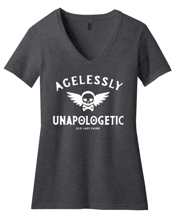 Agelessly Unapologetic V-Neck Women's Tee