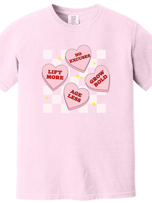 Candy Hearts 100% Cotton T-Shirt