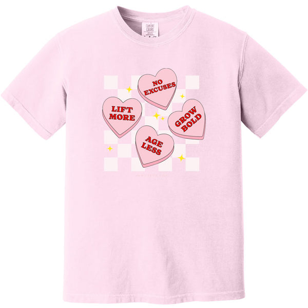 Candy Hearts 100% Cotton T-Shirt