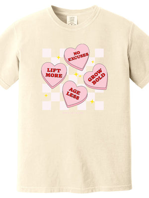 Candy Hearts 100% Cotton T-Shirt
