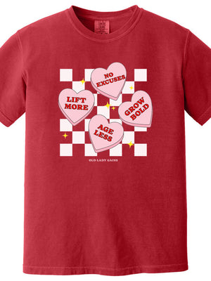 Candy Hearts 100% Cotton T-Shirt
