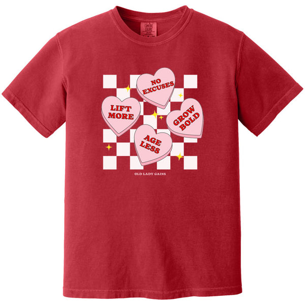 Candy Hearts 100% Cotton T-Shirt